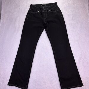 Levi's Women's "529 Curvy Straight" Black Stretch Jeans Mid Rise Western‎ 30x30